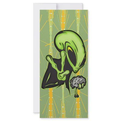 Aliens Love Brain Food Rack Card by sagart1952