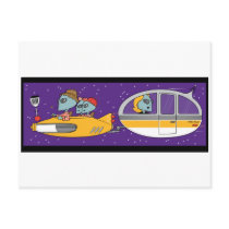 Aliens On Vacation Postcards