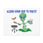 Aliens Party Post Card