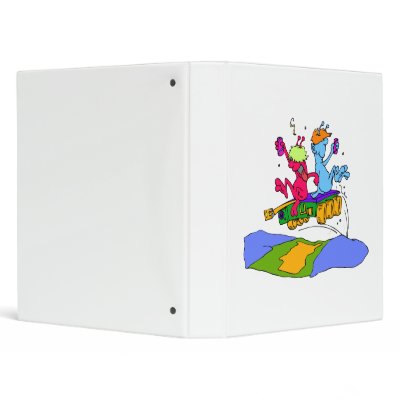 Aliens Partying 3 Ring Binders by alien_nation