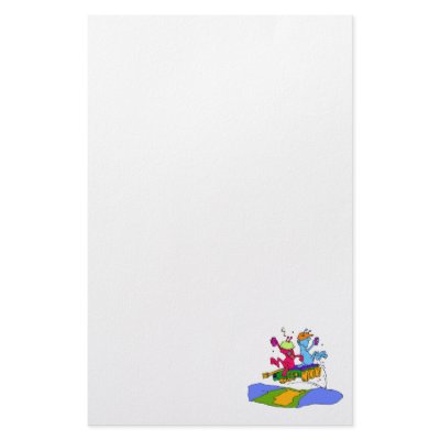 Aliens Partying Customized Stationery by alien_nation