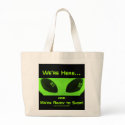 Aliens Ready to Shop tote bag