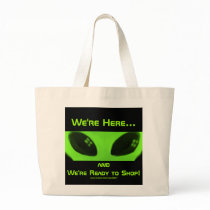 Aliens Ready to Shop tote bag by Area52Q Aliens Ready to Shop tote bag