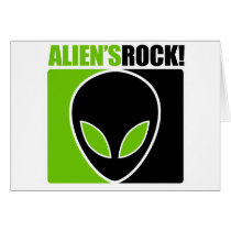 Aliens Rock! Greeting Cards