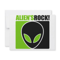 Aliens Rock! invitations by designs_that_rock Aliens Rock! invitations