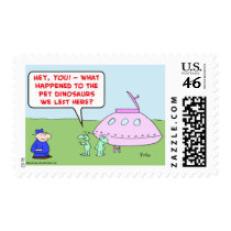 aliens saucer pets dinosaurs stamps