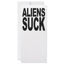 Aliens Suck rack cards by MyShirtSucks Aliens Suck rack cards