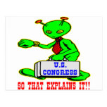 Aliens Taken Over Congress Postcards