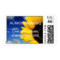 ALifeConnected. Live your values, change the world Postage