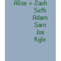 Alise Zach Seth Adam ... t-shirts by DANDERSEN Alise Zach Seth Adam ... t-shirts