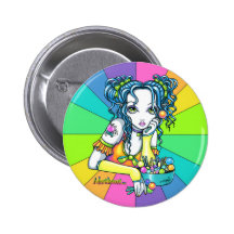 "Alisha" Candy Rainbow Fae Button
