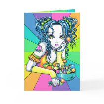 "Alisha" Candy Rainbow Fae Greeting Card cards