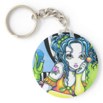 "Alisha" Candy Rainbow Parrot Fae Art Keychain keychains
