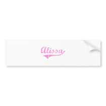 Alissa Classic Style Name Bumper Sticker