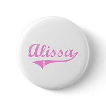 Alissa Classic Style Name Pinback Button