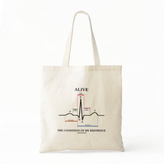 Alive The Condition Of My Existence (ECG/EKG) zazzle_bag