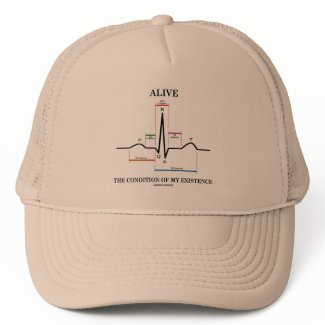 Alive The Condition Of My Existence (ECG/EKG) zazzle_hat