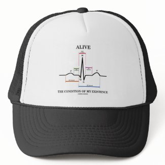 Alive The Condition Of My Existence (ECG/EKG) zazzle_hat