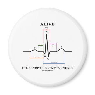 Alive The Condition Of My Existence (ECG/EKG) zazzle_magnet
