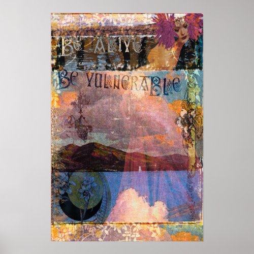 ALIVE & VULNERABLE HANGING PRINT print