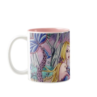 Aliya - Mermaid and Unicorn Mug by nikkiburnette
