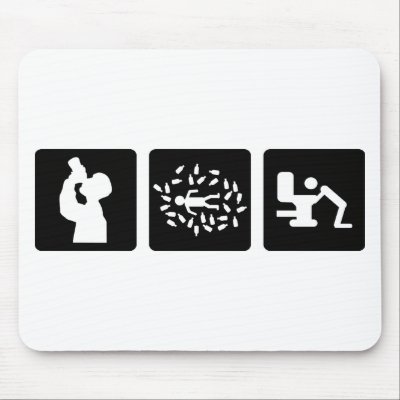 alkohol alki säufer mouse pad by Topmotive