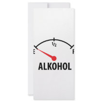Alkohol Anzeige leer icon Full Color Rack Card