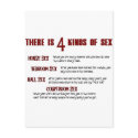 All: 4 KINDS OF SEX postcards