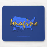 All 50 States Blue Mousepad