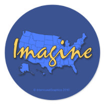 All 50 States Blue Sticker