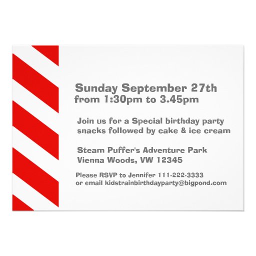 All aboard boys train birthday party invite