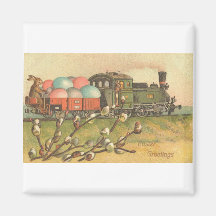 All Aboard ! The Easter Train ! Fridge Magnets