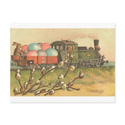 All Aboard ! The Easter Train ! Postcards by MyOtherPlanet