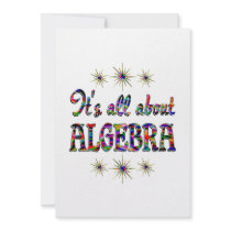 ALL ABOUT ALGEBRA CUSTOM INVITES