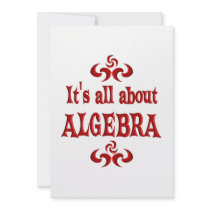 ALL ABOUT ALGEBRA ANNOUNCEMENT