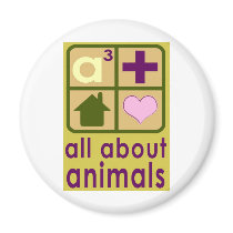 All About Animals Logo magnets