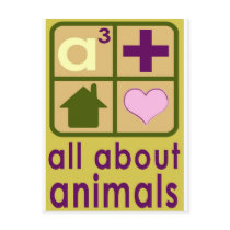 All About Animals Logo postcards by quatrosales All About Animals Logo postcards