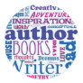 All About Authors blue Stickers