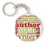 All About Authors red Key Chain