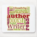 All About Authors red mousepads