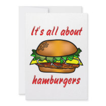 All About Hamburgers Personalized Announcement