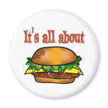 All About Hamburgers Refrigerator Magnets