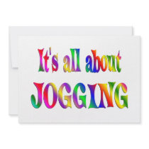 All About Jogging Personalized Invitations