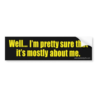 All About Me... Bumper Sticker by AmazingSox