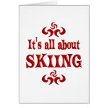 ALL ABOUT SKIING GREETING CARD