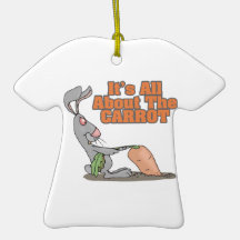 all about the carrot funny bunny rabbit cartoon christmas tree ornaments