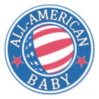All-American Baby Round Sticker