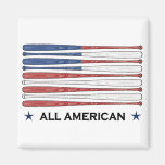 All American Baseball Flag Fridge Magnet