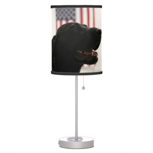 AllAmerican Black Labrador Retriever Table Lamp Zazzle