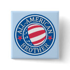 All-American Brother Square Button